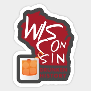 Old Fashion Red Background Sticker